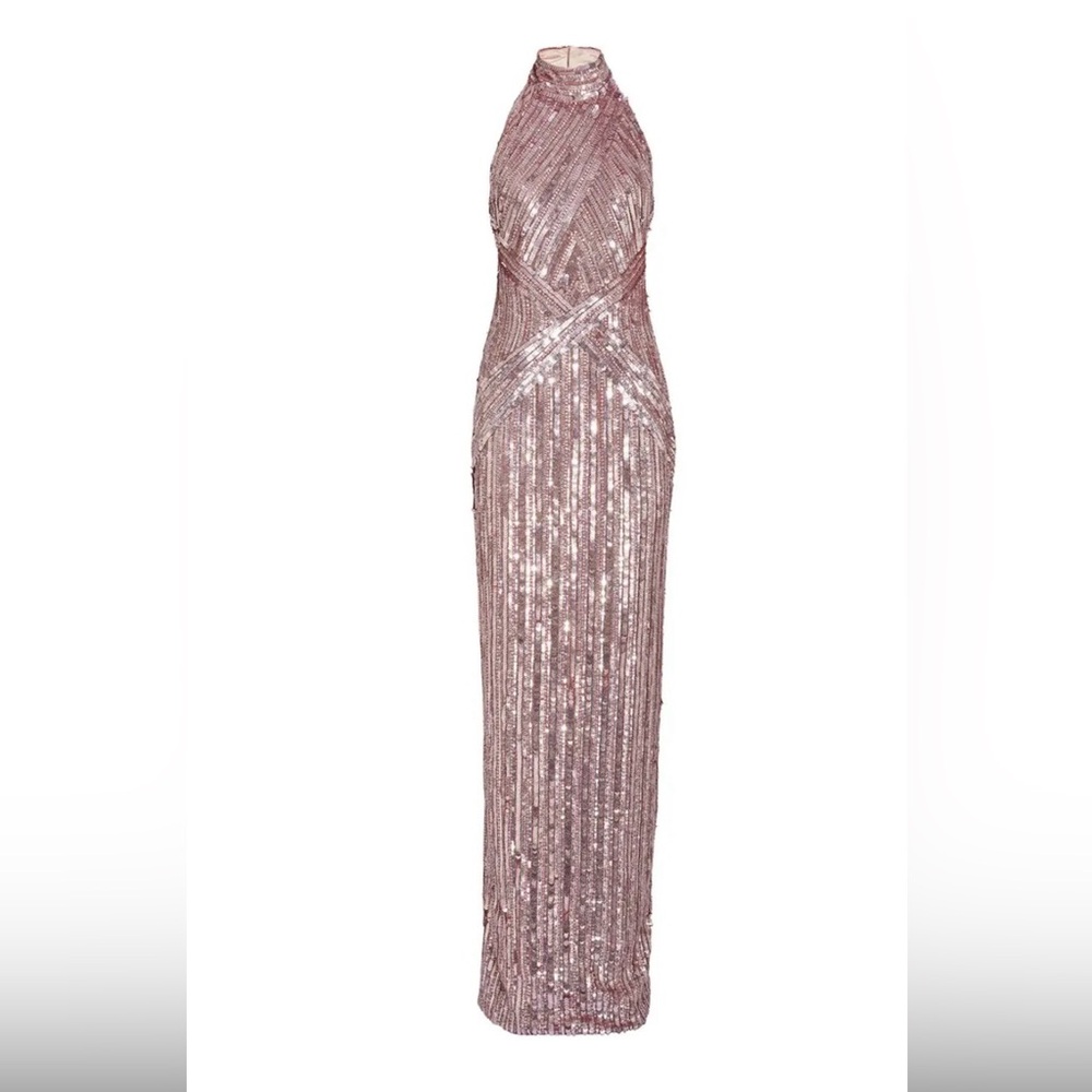 Elegant Sequin Gown in Pink